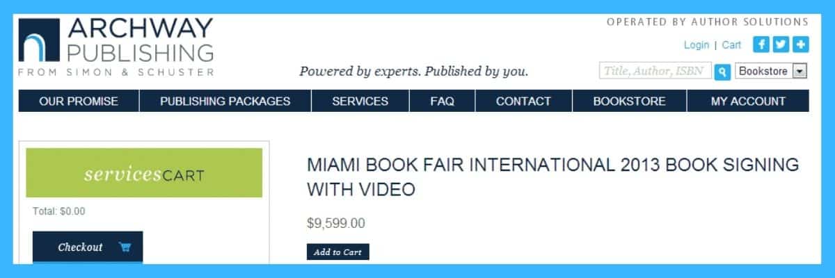 Archway Miami book fair author solutions book signing scam