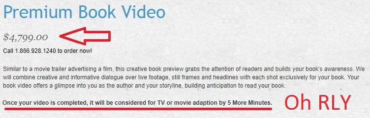 Book trailer package $4799