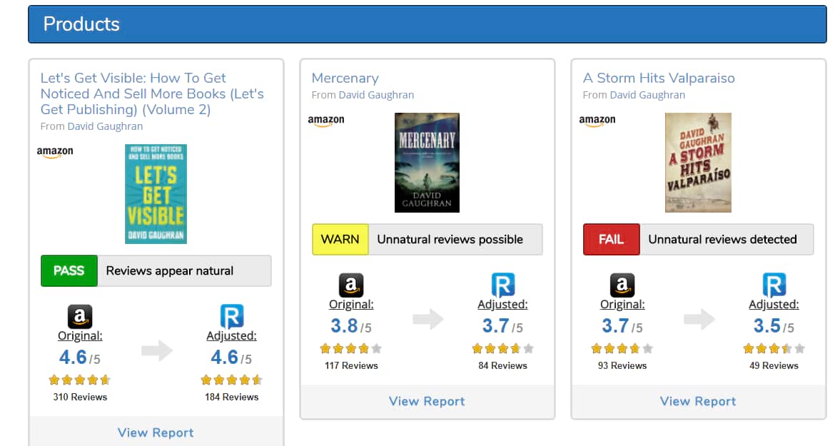 ReviewMeta Case Study - product breakdown