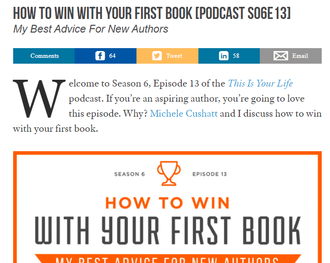 Michael Hyatt recommends author solutions in his podcast